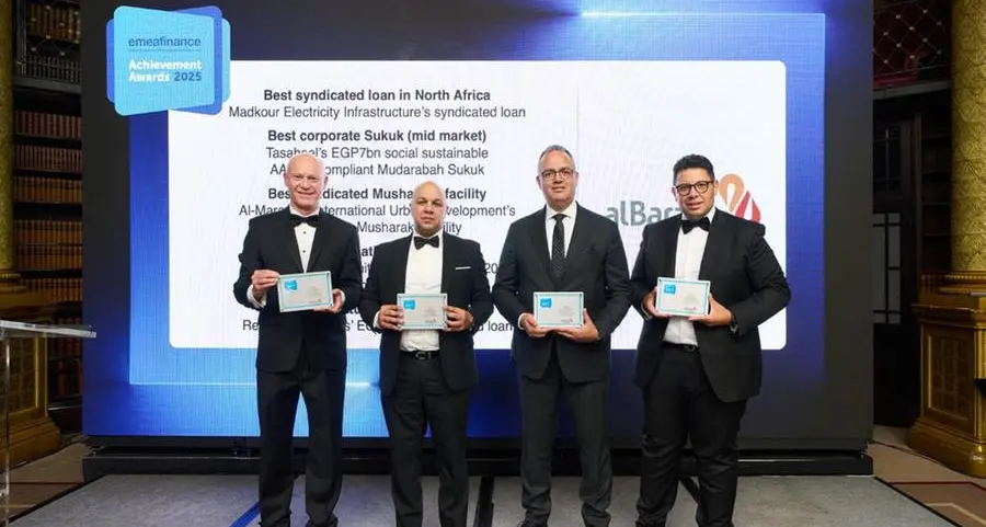 10 جوائز دولية من \"EMEA Finance\" تؤكد مكانة بنك البركة مصر في التمويلات والاستثمارات المتوافقة مع أحكام الشريعة الإسلامية