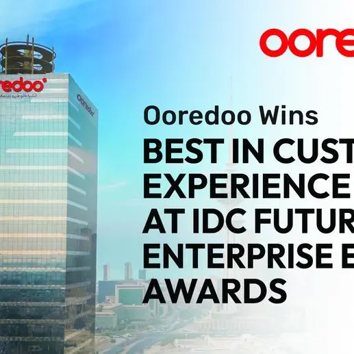 Ooredoo Kuwait triumphs at IDC Future Enterprise EMEA Awards in \"Best in Customer Experience\"