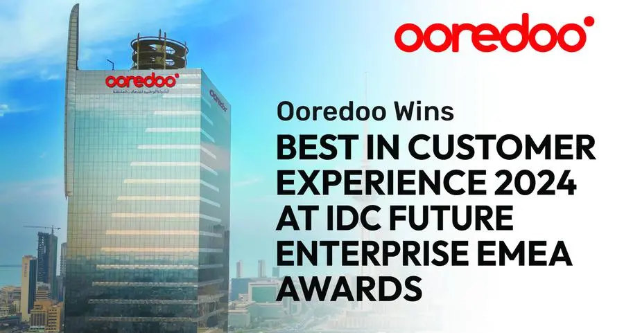 Ooredoo Kuwait triumphs at IDC Future Enterprise EMEA Awards in \"Best in Customer Experience\"