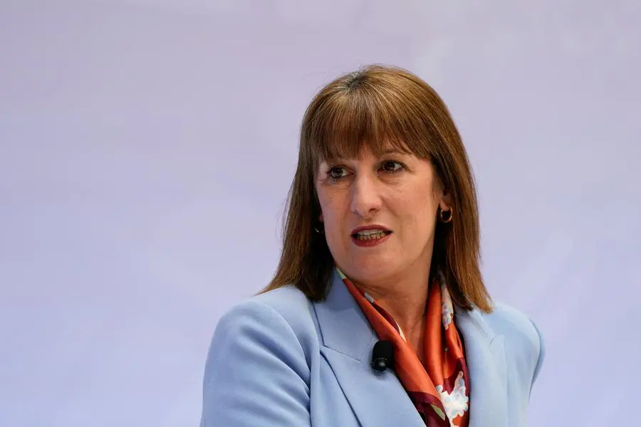 Britain\\'s Chancellor of the Exchequer Rachel Reeves speaks during a discussion entitled \"Debate on the Global Economy: Growth and Resilience in an Uncertain World,\" during the 2025 annual IMF/World Bank Spring Meetings in Washington, D.C., U.S., April 24, 2025. REUTERS/Elizabeth Frantz. , Reuters