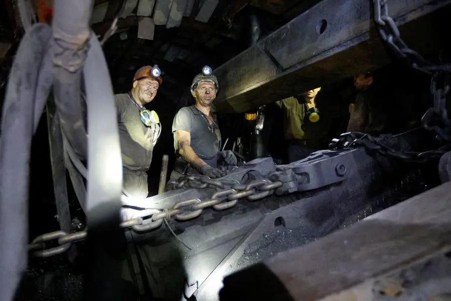 FILE PHOTO: Miners work at the Komsomolets of Donbas coal mine in the settlement of Kirovskoye (Khrestivka) in the Donetsk region, Russian-controlled Ukraine August 20, 2024. REUTERS/Alexander Ermochenko. Image used for illustrative purpose. , Reuters