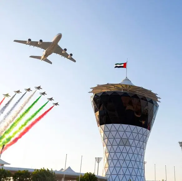Etihad Airways’ A380 gives spectacular flying start to the Formula 1 Etihad Airways Abu Dhabi Grand Prix