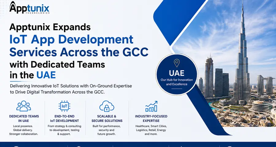 Apptunix expands IoT app development services across the GCC with dedicated teams in the UAE