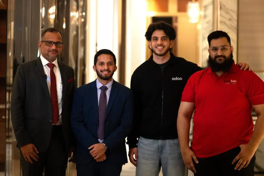 Left to Right: Moossa Alavi - CEO and Founder at Techbot, Aadil Moosa - Head of Business Development at Techbot, Ali Ashraf - Partner Manager at Odoo, Salman Khan - Head of Projects at Techbot. Image Courtesy: Techbot