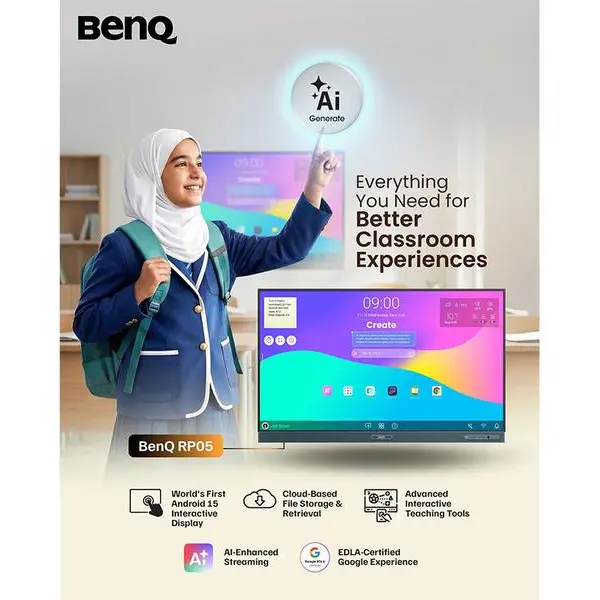 BenQ unveils AI-powered RP05 interactive whiteboard for future-ready classrooms in the Middle East