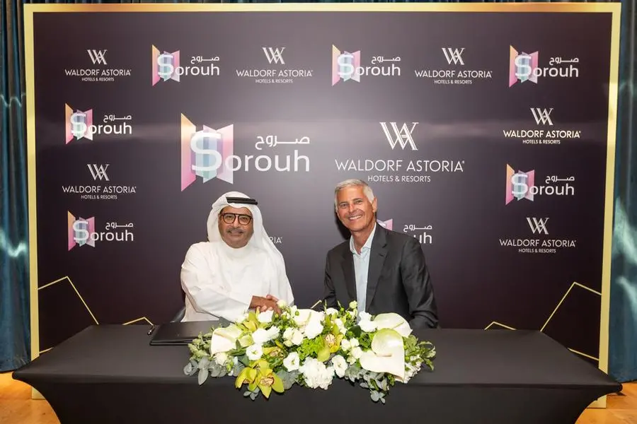 Chris Nassetta, President & CEO, Hilton, and Mohammed Alshaya, Chairman of Al Sorouh Hospitality Development Real Estate. Image Courtesy: Hilton
