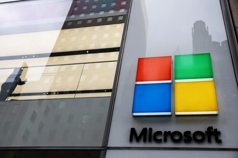 A man stands inside the Microsoft Experience Center in New York City, U.S., January 18, 2023. REUTERS/Shannon Stapleton. , Reuters