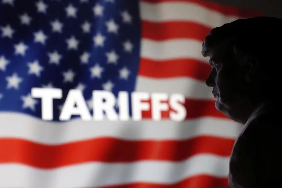 A 3D-printed miniature model of U.S. President Donald Trump, U.S. Flag and word \"Tariffs\" are seen in this illustration taken, April 2, 2025. REUTERS/Dado Ruvic/Illustration , Reuters/REUTERS