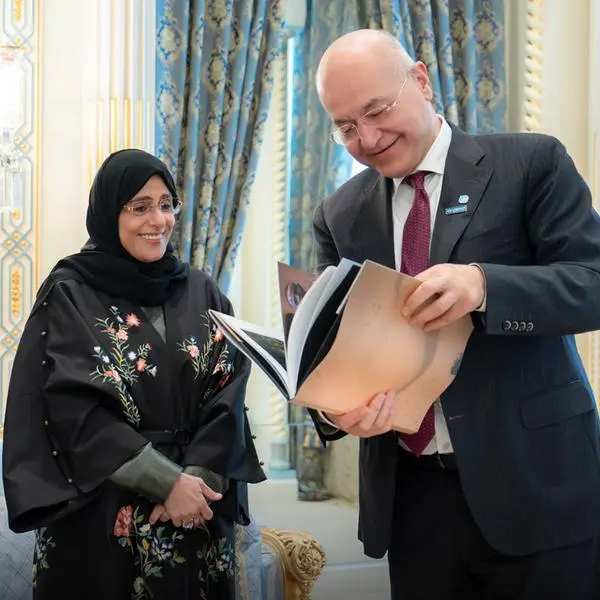 Jawaher Al Qasimi receives newly-appointed United Nations High Commissioner for Refugees Dr. Barham Salih in Sharjah