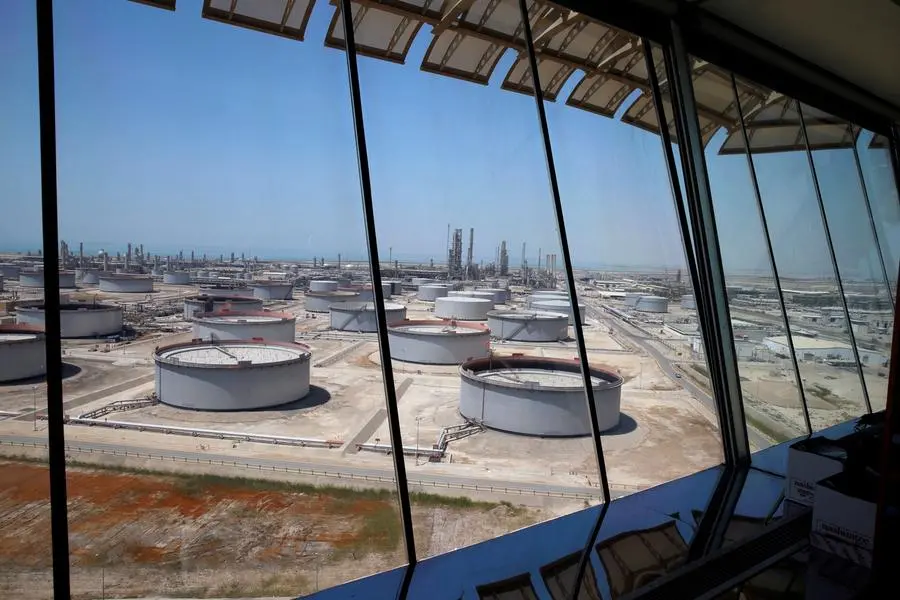 FILE PHOTO: General view of Saudi Aramco\\'s Ras Tanura oil refinery and oil terminal in Saudi Arabia May 21, 2018. REUTERS/Ahmed Jadallah. , Reuters