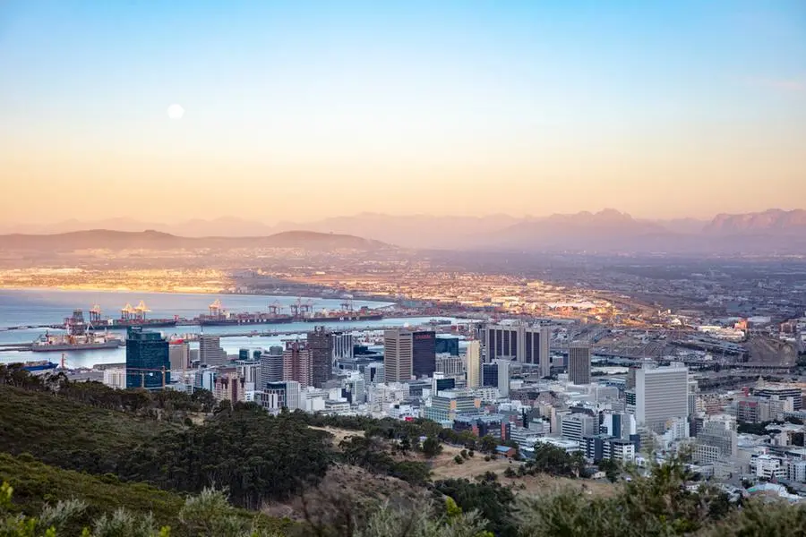 Downtown Cape Town seen from the Signal Hill at sunset, South Africa. Image used for illustrative purpose. Getty Images , Getty Images
