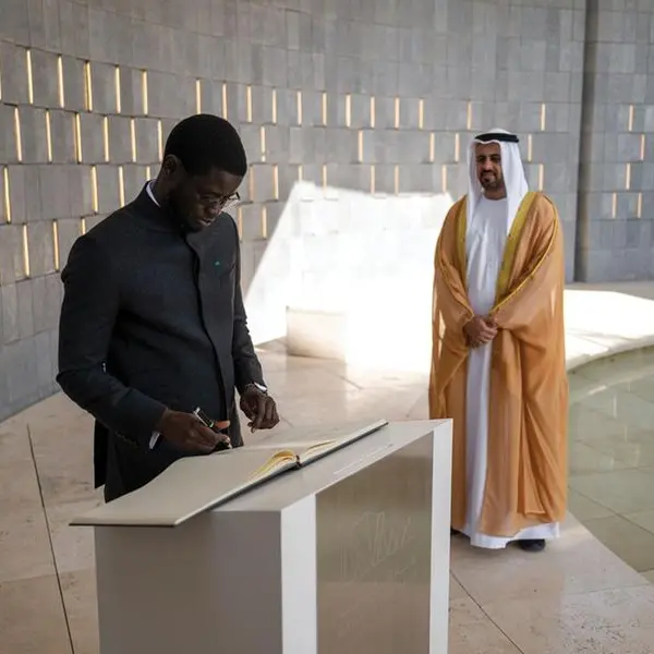 Theyab bin Mohamed bin Zayed receives President of Senegal at Wahat Al Karama