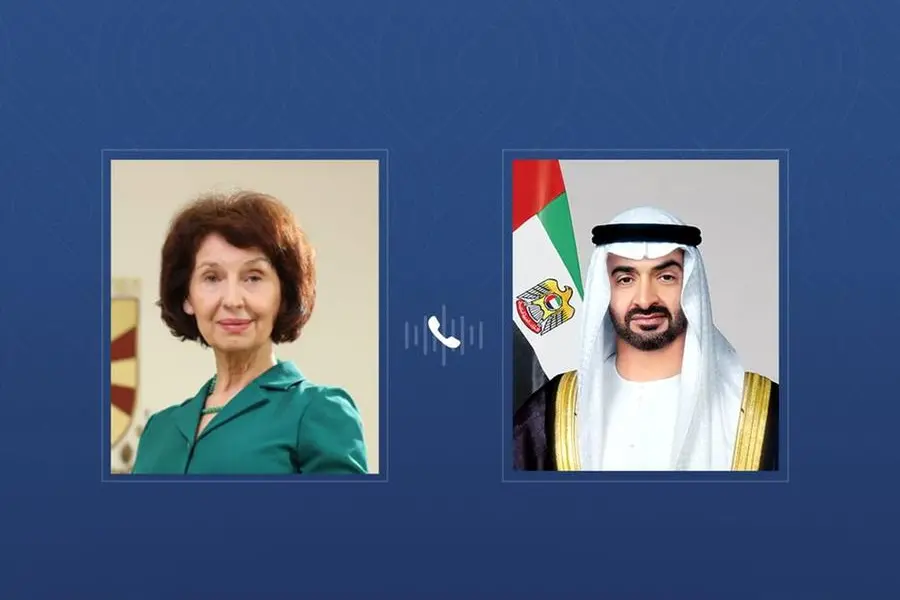 UAE President receives phone call from President of North Macedonia to discuss regional developments