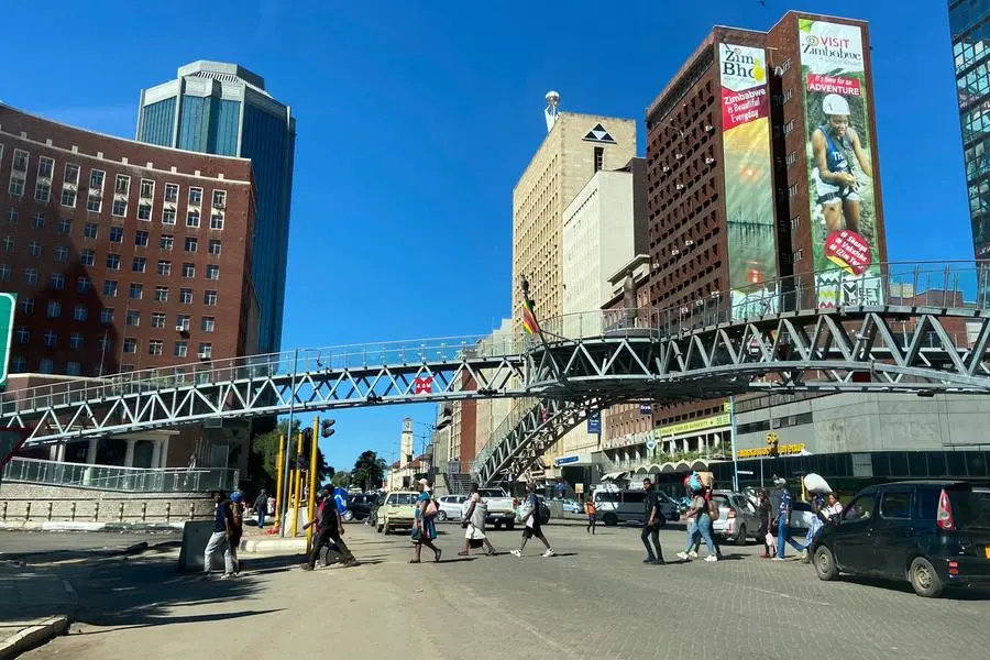 Harare, Zimbabwe - April 21 2024: Daytime view of Samora Machel Avenue and the pedestrian bridge in Harare city centre, daytime view. Image used for illustrative purpose. Getty Images , Getty Images