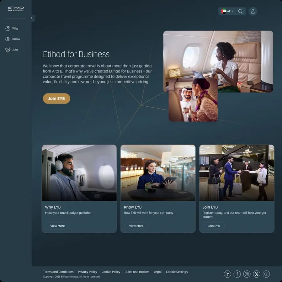 Etihad launches 'Etihad for Business' corporate portal