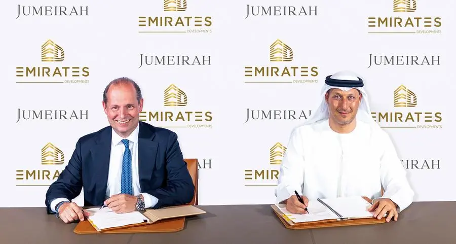 Emirates Developments enters agreement with Jumeirah to develop Jumeirah branded residences