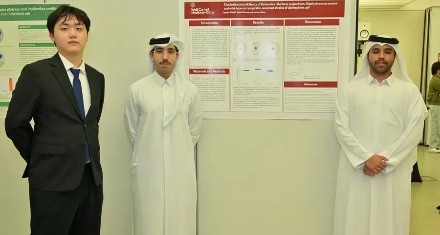 WCM-Q pre-medical students present research posters at annual event