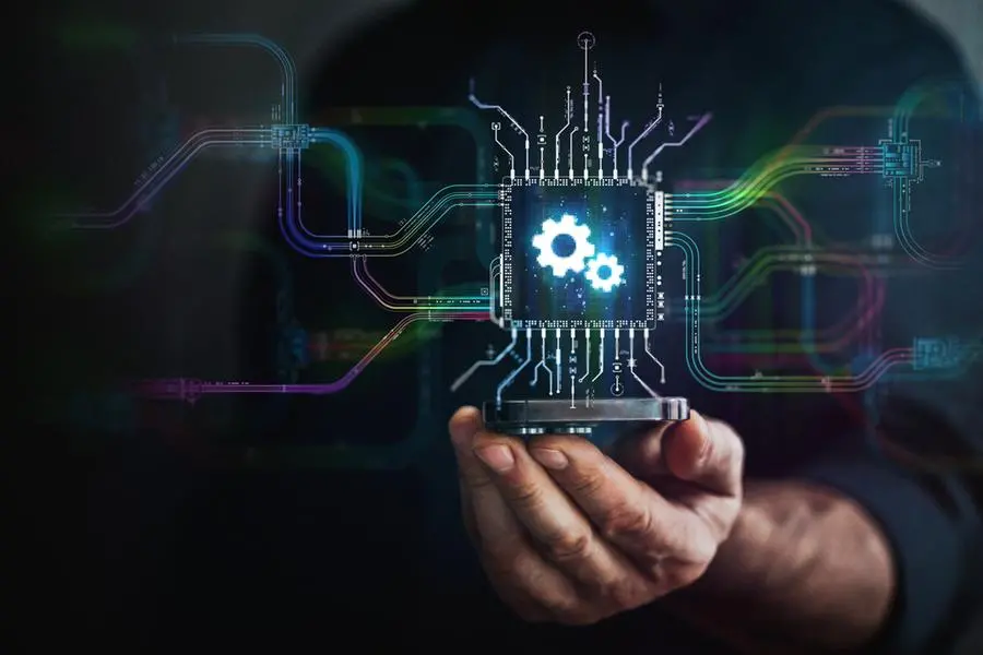 Productivity evolution concept. Futuristic gears \\u00D1\\u02C6\\u00D1\\u0081\\u00D1\\u2030\\u00D1\\u201A in world of technological progress and innovation. Image used for illustrative purpose. Image courtesy: Getty Images/ Da_ kuk , Getty Images