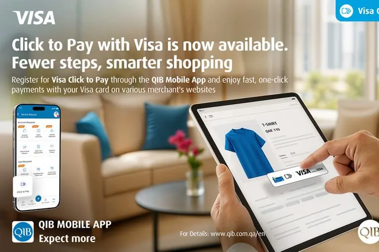 Click to Pay simplifies the online checkout process. Image Courtesy: QIB