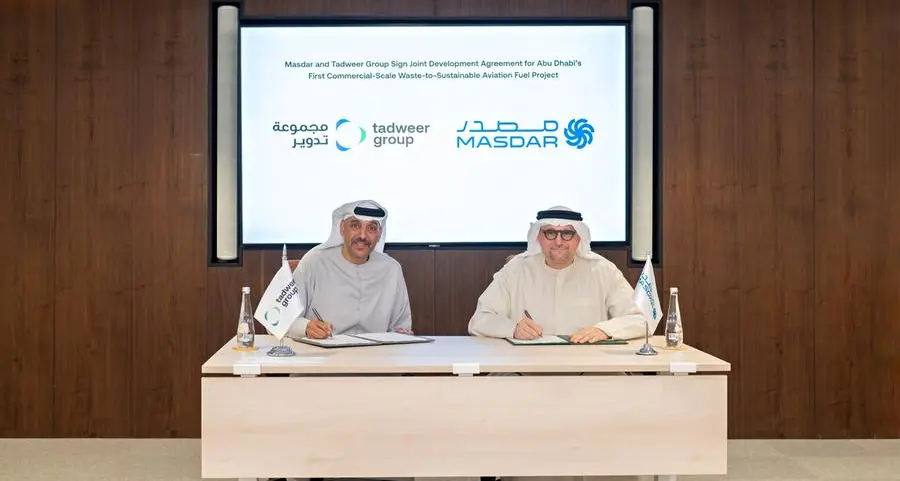 Masdar and Tadweer Group to develop Abu Dhabi’s first commercial-scale waste-to-sustainable aviation fuel project