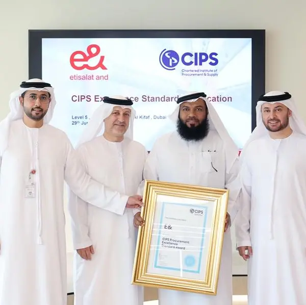 E& recognised by CIPS for procurement excellence