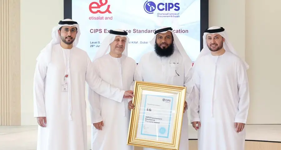 E& recognised by CIPS for procurement excellence