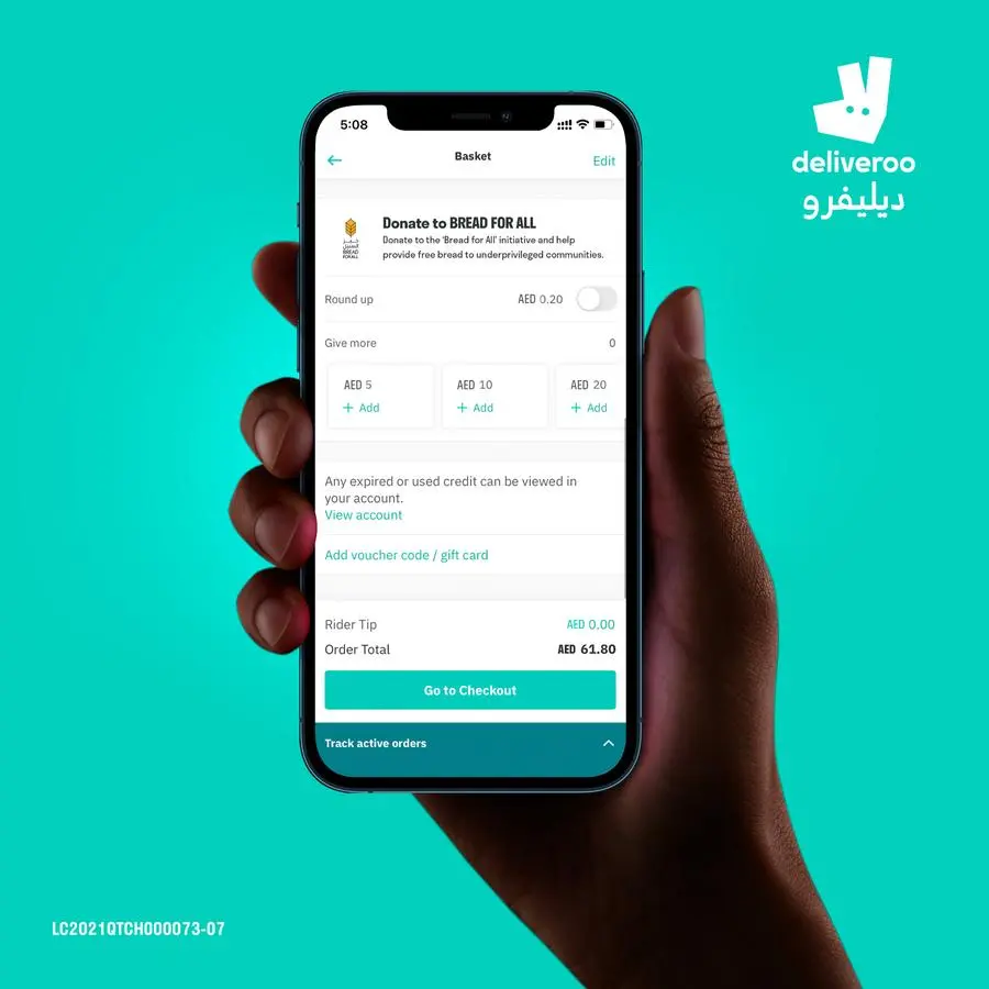 Deliveroo collaborates with Bread for All allowing users to donate at checkout