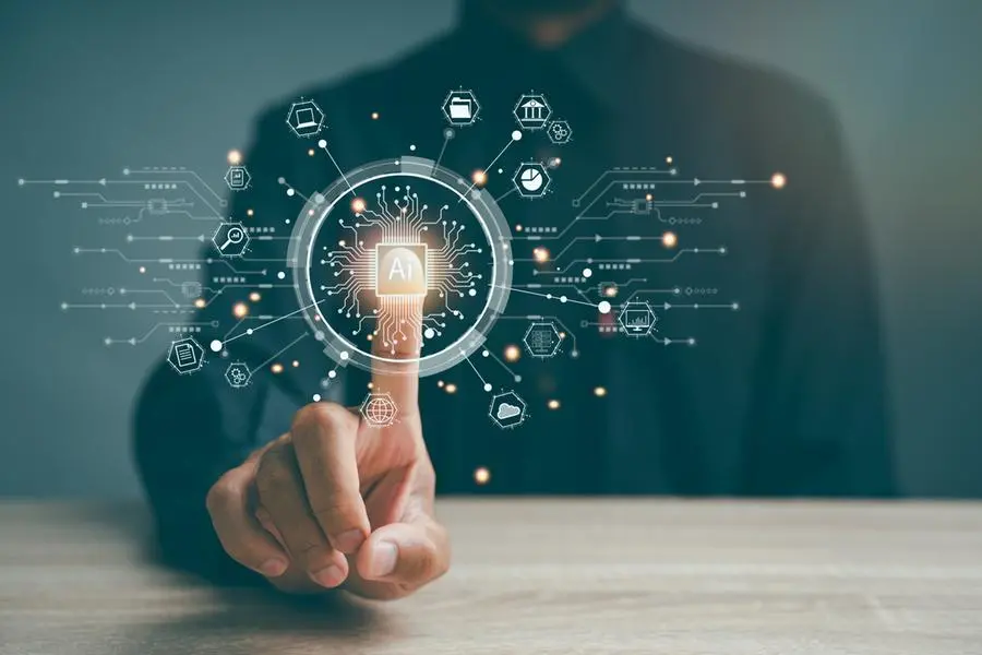 Ai technology, Artificial Intelligence. man using technology smart robot AI, artificial intelligence by enter command prompt for generates something, Futuristic technology transformation. Chat with AI. Image used for illustrative purpose. Getty Images , Getty Images