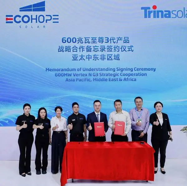 Trinasolar and Ecohope Solar sign 600MW MoU to distribute latest Vertex G3 modules