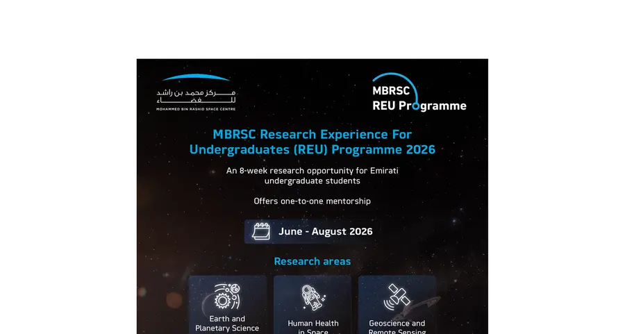 MBRC launches registrations for research experience for undergraduates programme 2026