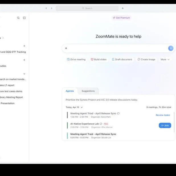 \"زووم\" تطرح وكلاء مدعومين بالذكاء الاصطناعي ضمن ZoomMate وZoom AI On-Prem للمؤسسات الكبرى