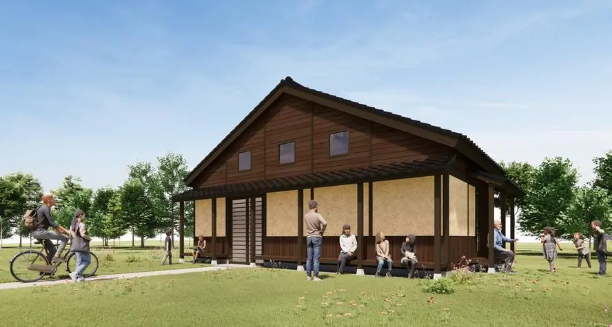 Palm fronds from UAE pavilion to support community centre in earthquake-affected Wajima, Japan