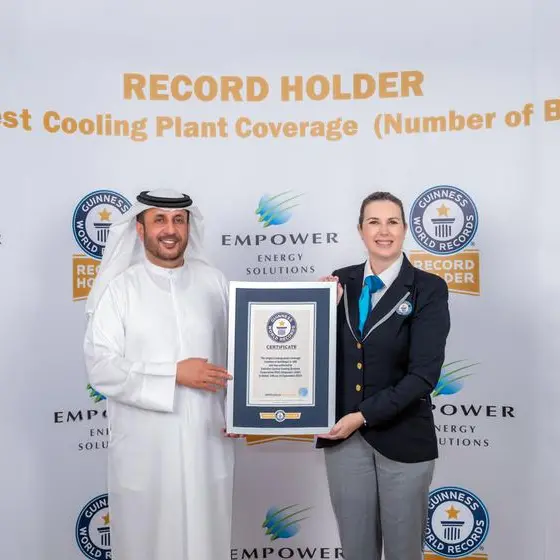 Empower achieves the second Guinness World Record for largest cooling plant coverage for it’s Business Bay district cooling project