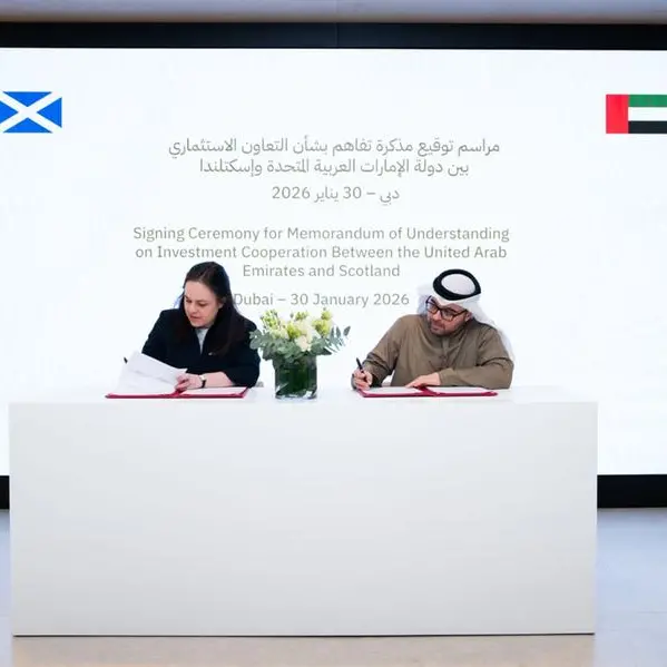 UAE and Scotland Sign MoU to strengthen investment cooperation and promote the expansion of bilateral cooperation