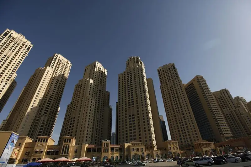 Residential towers are seen at the Jumeirah Beach Residence in Dubai , Reuters Images/Jumana El-Heloueh