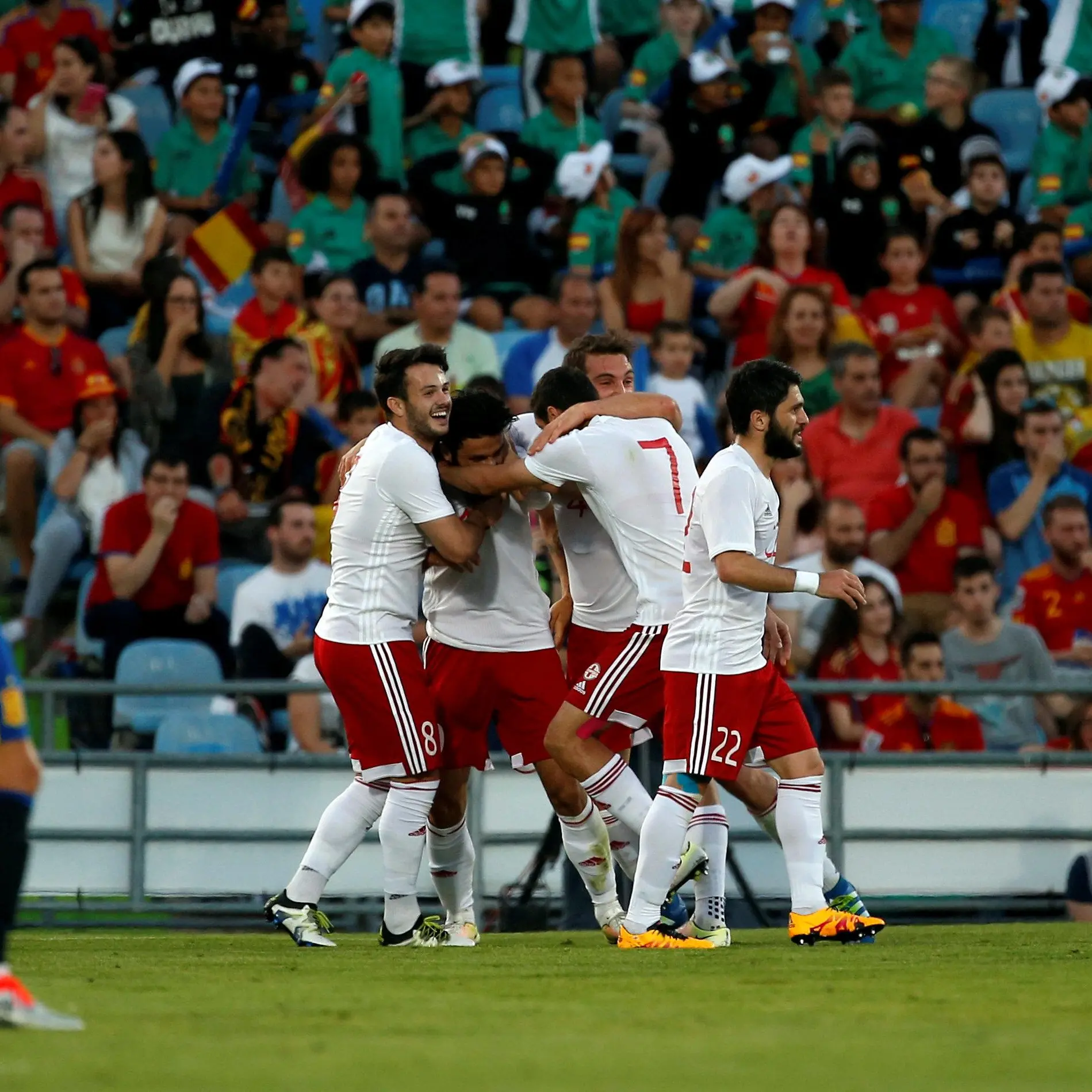 UPDATE 1-Soccer-Spain beaten by Georgia in final Euro 2016 warmup