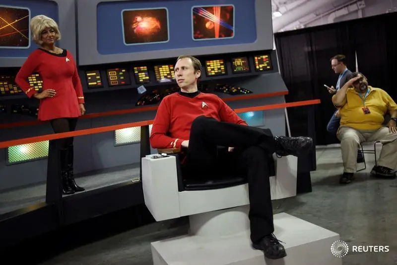 Star Trek fan Alex Reventlow poses for a picture while in the captain\\'s chair of a Star Trek set at the \"Star Trek: Mission New York\" convention in New York, U.S., September 2, 2016.  REUTERS/Mark Kauzlarich     TPX IMAGES OF THE DAY      - RTX2NXR7 , Mark Kauzlarich     TPX IMAGES OF THE DAY      - RTX2NXR7