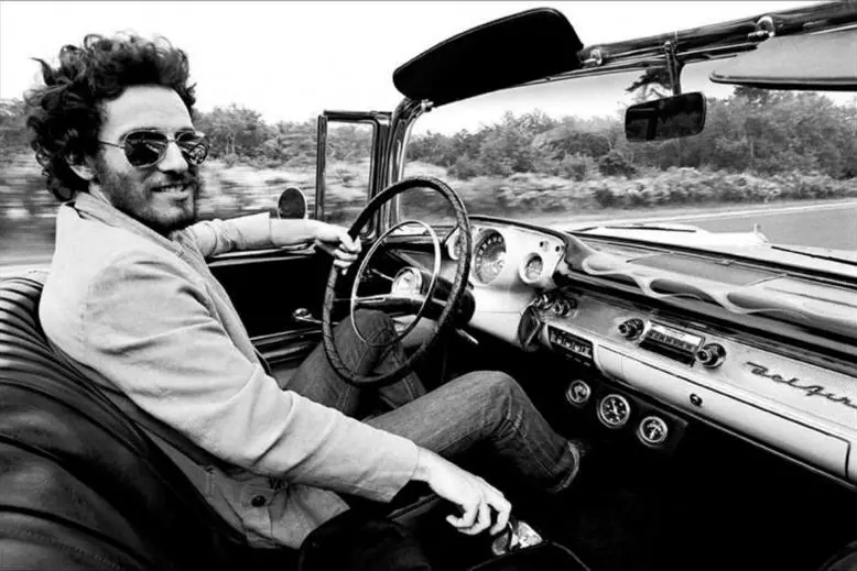 Recording artist Bruce Springsteen is shown driving his 1957 Chevrolet Bel Air Convertible in this undated photo, referenced in his iconic song \\'\\'Born to Run\\'\\' which is up for auction and is expected to fetch several hundred thousand dollars, provided December 15, 2016. ... REUTERS\\r\\n , Reuters Images/Reuters Photographer