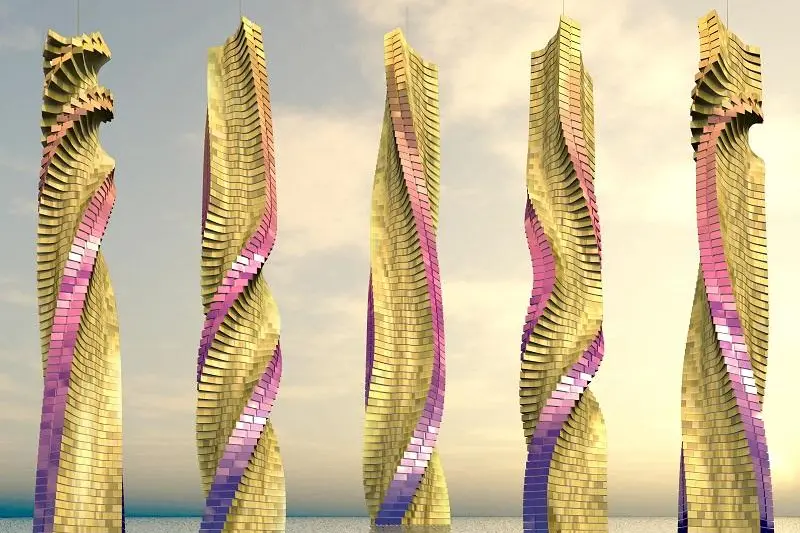 The Dynamic Tower, a rotating skyscraper planned for Dubai, which is being developed by Florence-based Dynamic Architecture Group.  , Dynamic Architecture Group/ Handout via Thomson Reuters Zawya