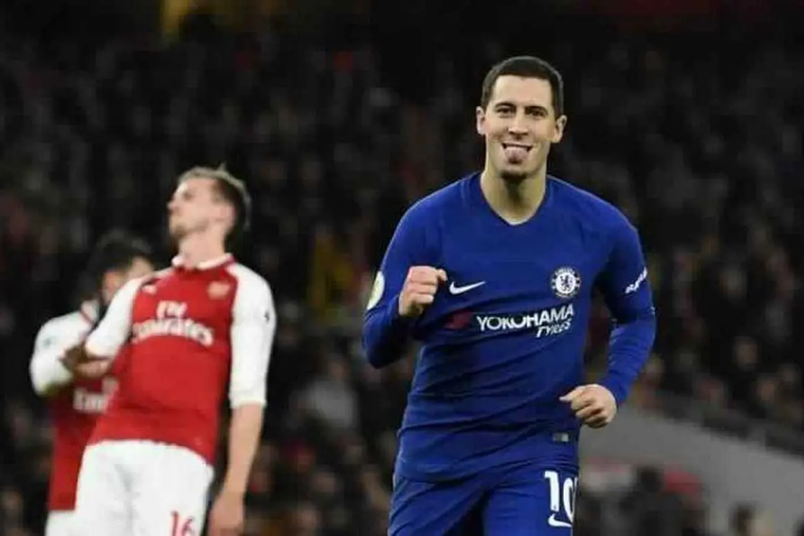 DATE IMPORTED:03 January, 2018Soccer Football - Premier League - Arsenal vs Chelsea - Emirates Stadium, London, Britain - January 3, 2018 Chelsea\\'s Eden Hazard celebrates scoring their first goal. , Reuters Images/Dylan Martinez