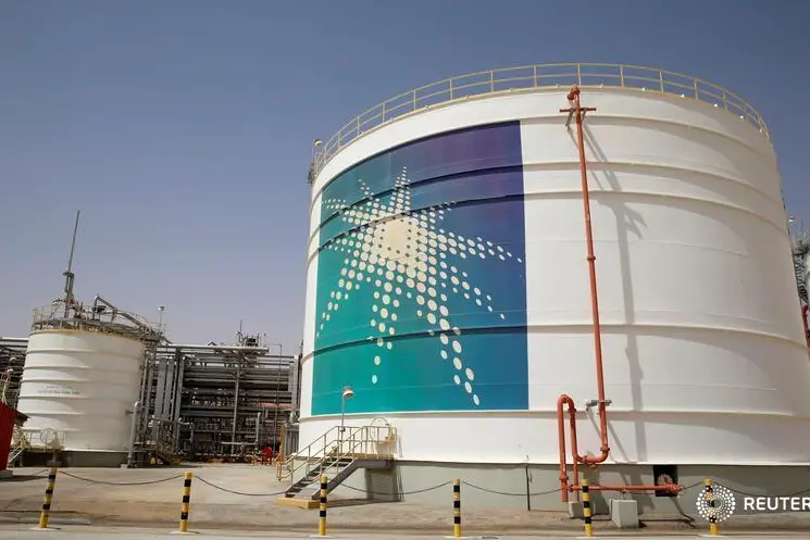 Image used for illustrative purpose. An Aramco oil tank is seen at the Production facility at Saudi Aramco\\'s Shaybah oilfield in the Empty Quarter, Saudi Arabia May 22, 2018. , Ahmed Jadallah 