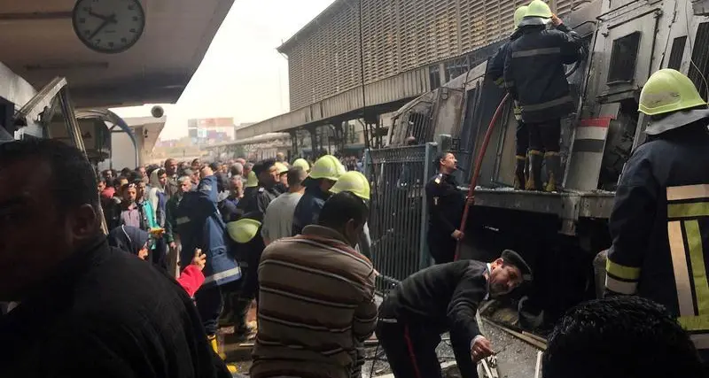 حبس 6 أشخاص على ذمة التحقيق في حادث تصادم وحريق بمحطة قطارات بالقاهرة