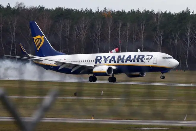 A Ryanair aircraft lands at the airport in Modlin near Warsaw, Poland November 15, 2018. , Reuters Images/Kacper Pempel