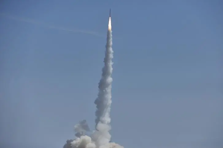 Smart Dragon-1 rocket, China\\'s first rocket designed for commercial use, carrying three satellites\\u00A0lifts off from the launch pad at Jiuquan Satellite Launch Center in Gansu province, China August 17, 2019. REUTERS/Stringer ATTENTION EDITORS - THIS IMAGE WAS PROVIDED BY A THIRD PARTY. CHINA OUT. , Reuters Images