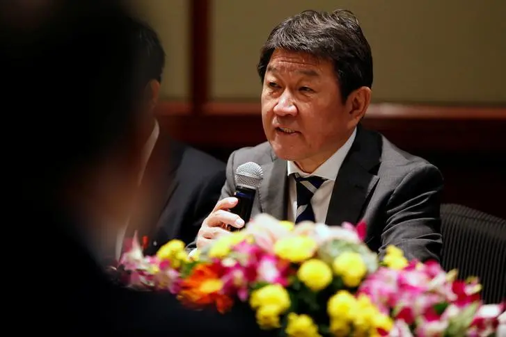 Japanese Foreign Minister Toshimitsu Motegi speaks during his meeting with Philippines\\' Foreign Affairs Secretary Teodoro Locsin Jr. in Manila, Philippines January 9.  , Reuters Images/Willy Kurniawan