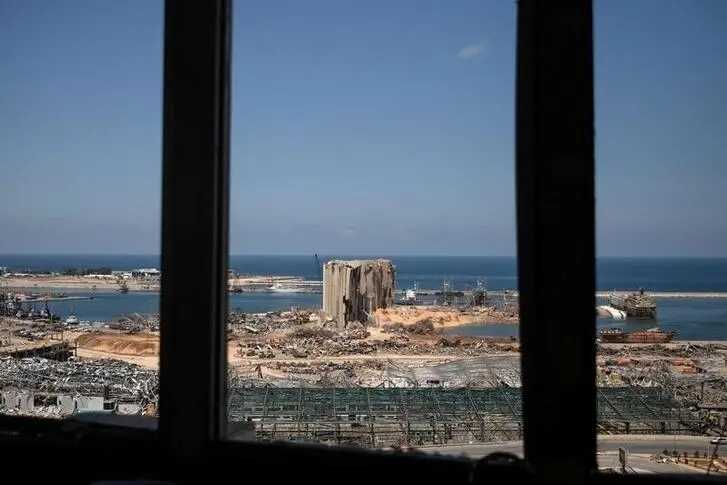 A view of the damaged port area in the aftermath of a massive explosion, as seen from Lebanon\\'s Electricity Company (EDL) headquarters, in Beirut, Lebanon, August 17, 2020.  , Reuters Images/Alkis Konstantinidis