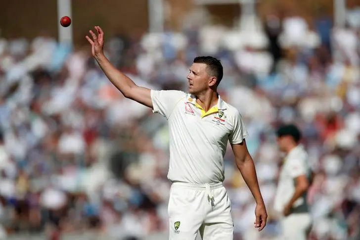 Cricket - Ashes 2019 - Fifth Test - England v Australia - Kia Oval, London, Britain - September 14, 2019  Australia\\'s Josh Hazlewood. , Reuters Images/Andrew Boyers
