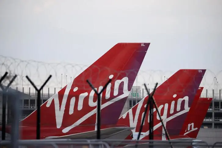 Virgin Atlantic\\'s planes are seen parked at Manchester Airport, following the outbreak of the coronavirus disease (COVID-19), Manchester, Britain, May 9, 2020. , Reuters Images/Phil Noble