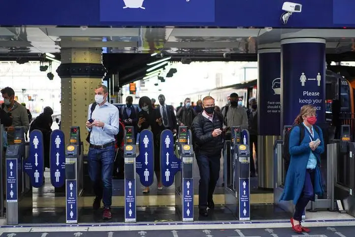 People travel through Waterloo station during rush our, amid the coronavirus disease (COVID-19) outbreak, in London, Britain, September 1, 2020. , Reuters Images/Henry Nicholls