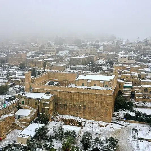 West Bank blanketed in snow for first time in years